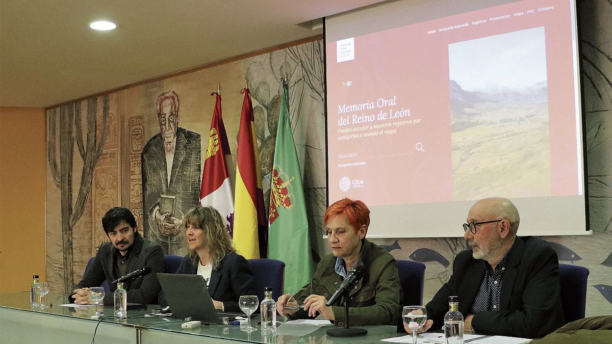 Un momento de la presentación, el pasado miércoles en El Albéitar, de la ‘Memoria Oral del Reino de León’. | ULE Un momento de la presentación, el pasado miércoles en El Albéitar, de la ‘Memoria Oral del Reino de León’. | ULE
