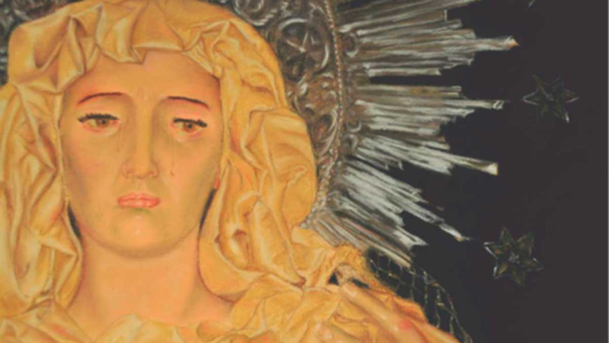 Pintura de la Dolorosa del Dulce Nombre, realizada a pastel por Víctor Lorenzo Negro. | L.N.C.