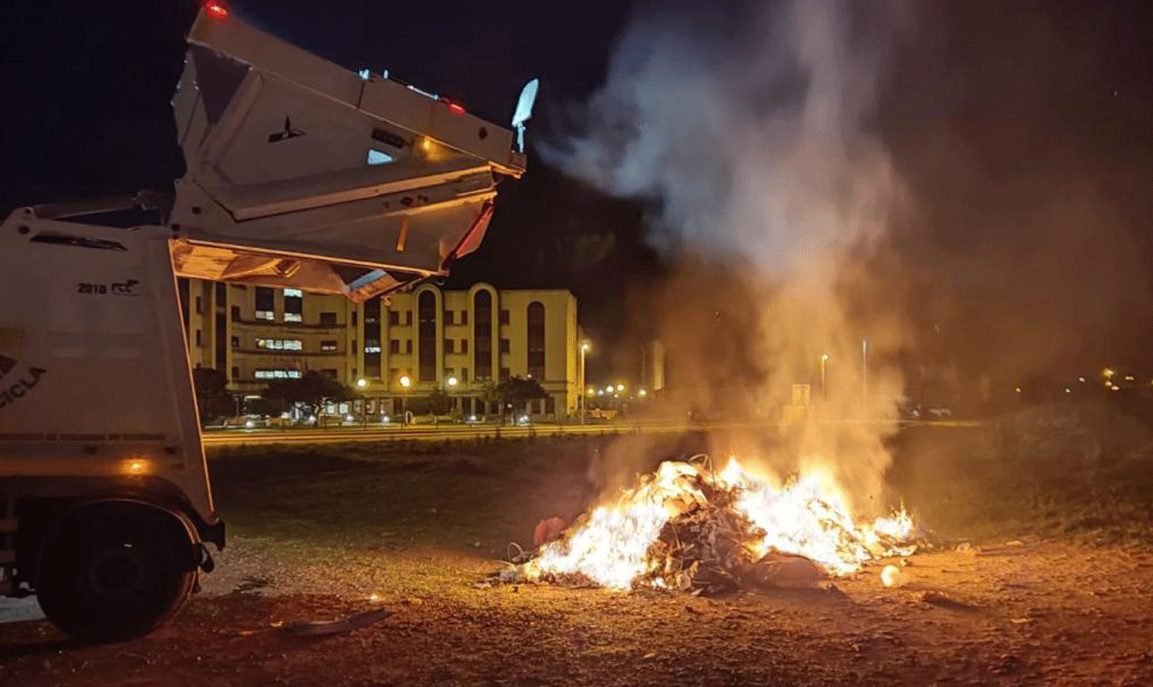 Hace escasos días ocurrió un incidente similar en otro camión.