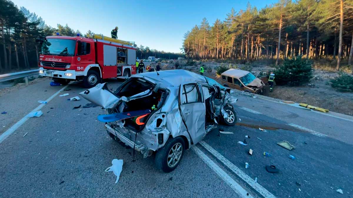 Imagen del accidente mortal ocurrido en El Rabizo de la N-630 el pasado 24 de febrero. | L.N.C.