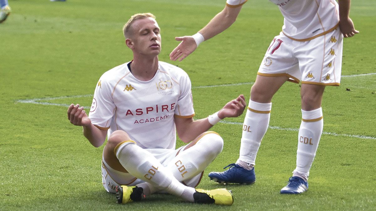 Obolskii celebra un gol en el Reino. | SAÚL ARÉN