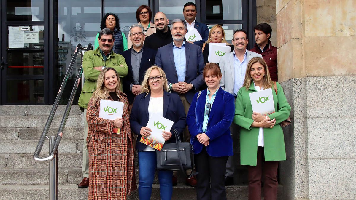 Vox presenta sus candidaturas para León, San Andrés del Rabanedo y Villaquilambre. | PEIO GARCÍA (ICAL)