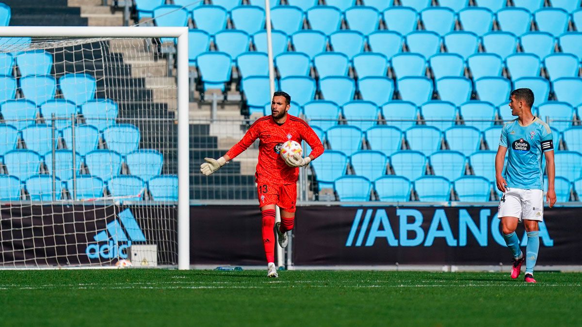 Ruly durante un partido con el filial del Celta esta temporada en Balaídos. / RC Celta.