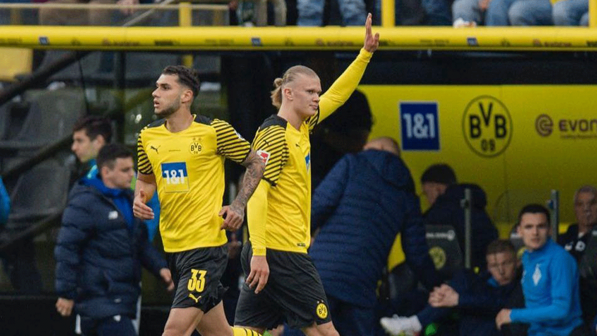 Aussi junto a Haaland en el Signal Iduna Park. | Instagram de Aussi