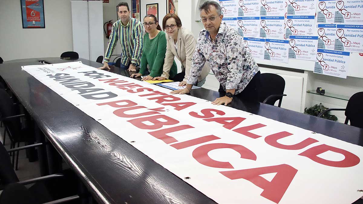 Imagen de la presentación de la convocatoria a la manifestación. | PEIO GARCÍA (ICAL)