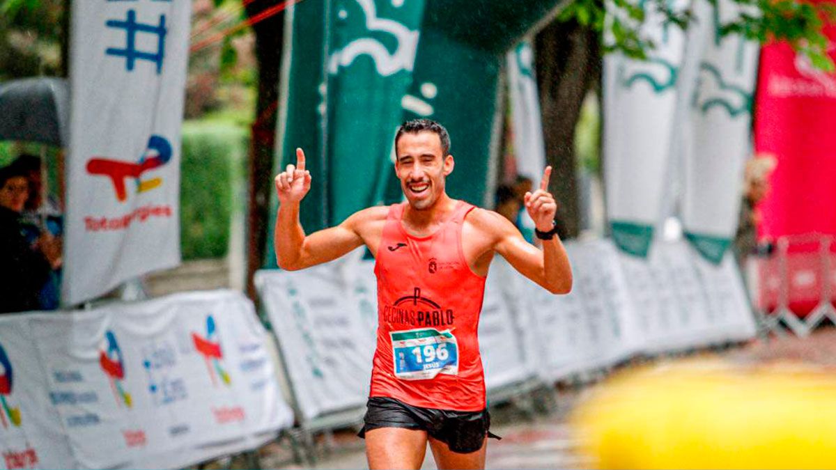 Jesús González fue segundo en la maratón de Vitoria.