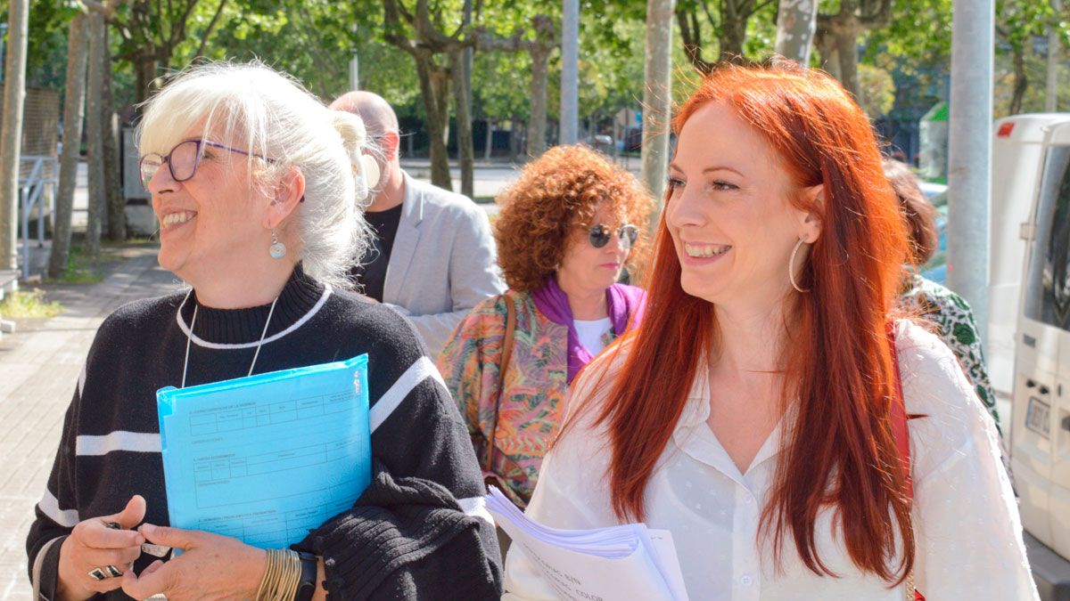 González y Varela, las dos concejalas en el mandato actual en el Ayuntamiento de Ponferrada por Podemos.