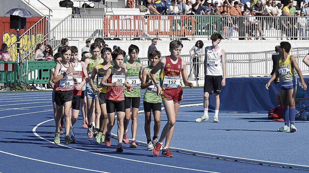 La futuras estrellas del atletismo se dieron cita en las pistas de la Universidad de León. :: SAÚL ARÉN