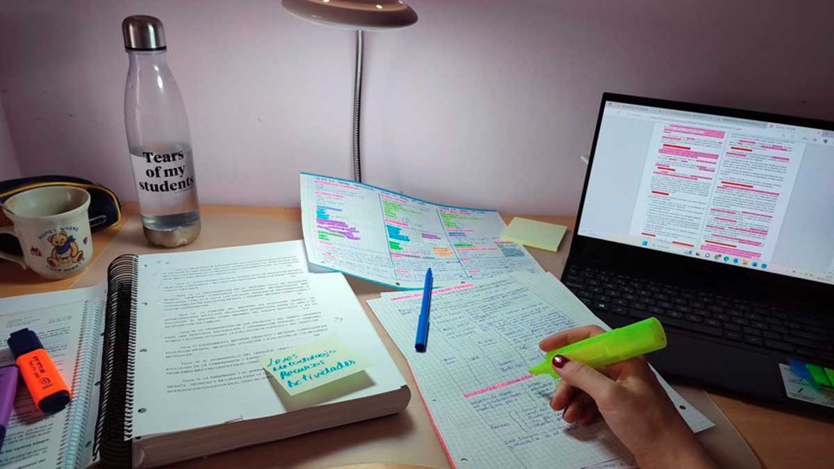 El escritorio en el que estudia Belén Alonso | L.N.C.