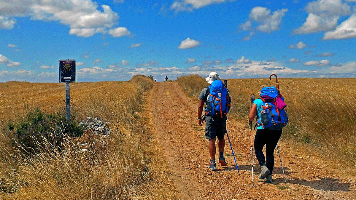 Peregrinos por el Camino de Santiago.