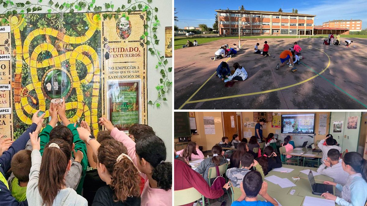 Imágenes de las diferentes actividades realizadas por los tres centros en torno a Jumanji.