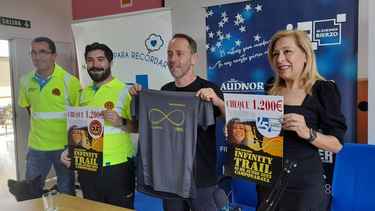 Entrega de la recaudación de la Infinity Trail a AFA Bierzo y Protemer para desarrollar sus proyectos. | MAR IGLESIAS