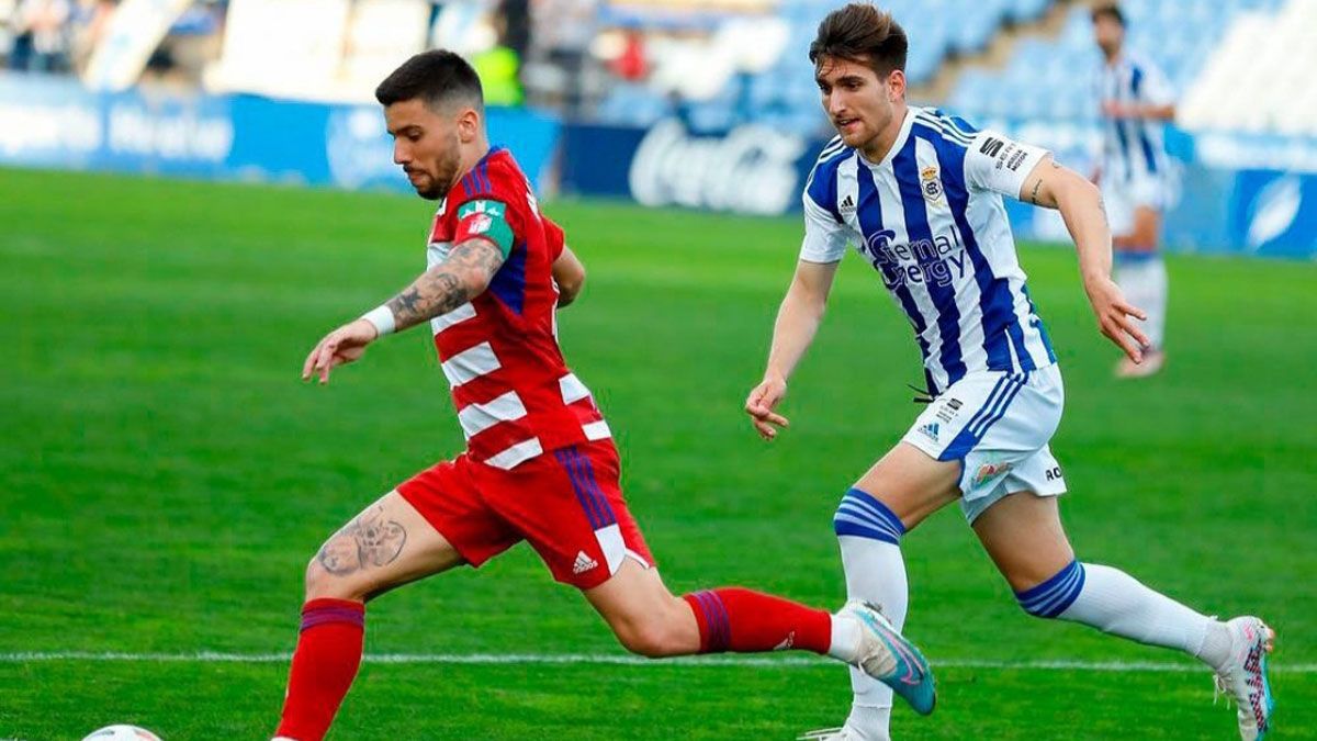 Martín Solar durante un partido con el Recreativo Granada | INSTAGRAM DE MARTÍN