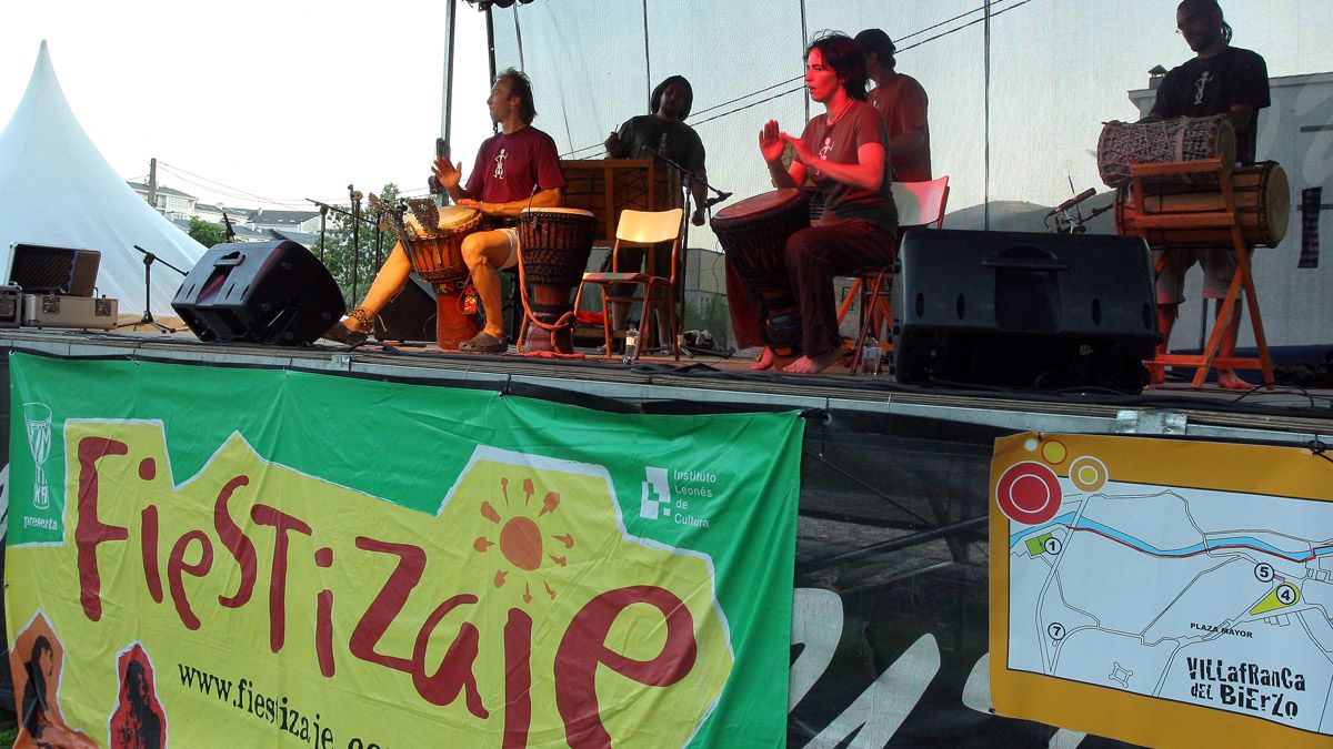 Escenario del Fiestizaje de Villafranca del Bierzo, en una edición anterior.