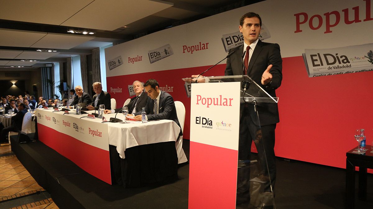 Albert Rivera en el desayuno de El Día de Valladolid. | EDUARDO MARGARETO (ICAL)