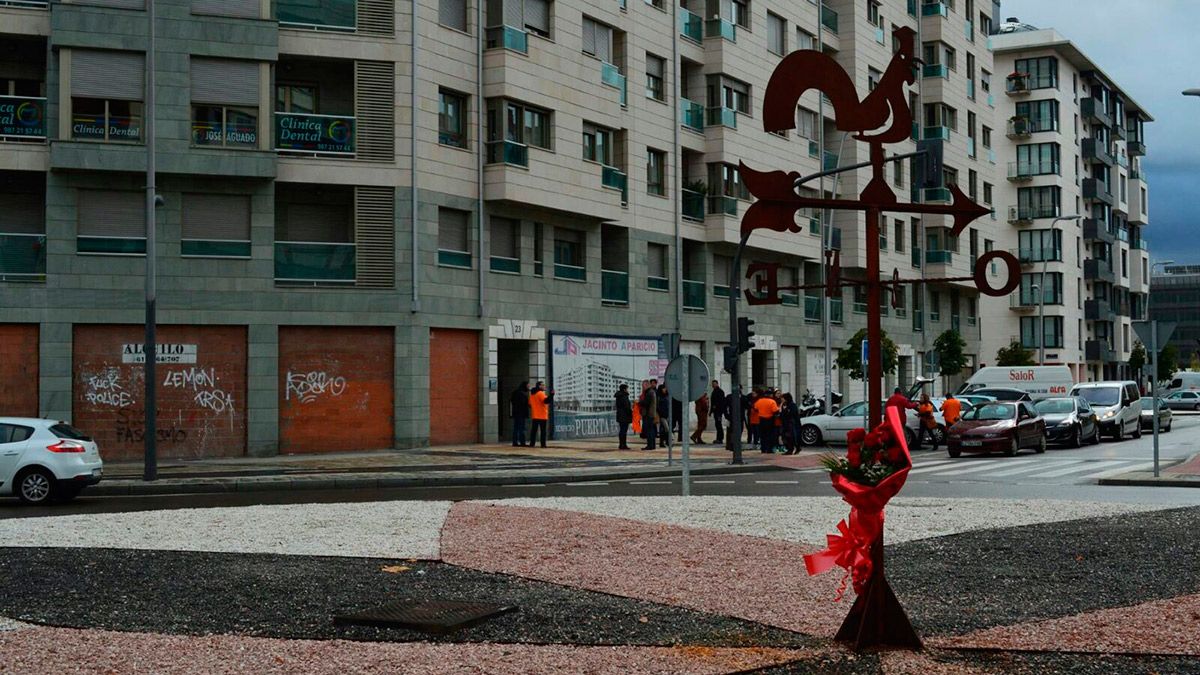 Imagen de la concentración frente a la rotonda el año pasado.