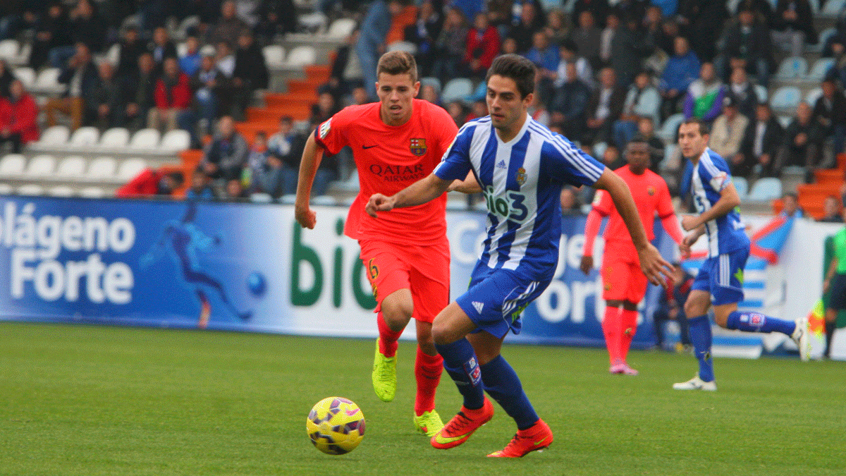 Sobrino, en el partido frente al Barcelona B | CÉSAR SÁNCHEZ