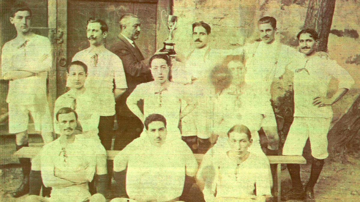 Club Deportivo Bembibrense, en una imagen de 1917. | Demetrio Merayo Álvarez