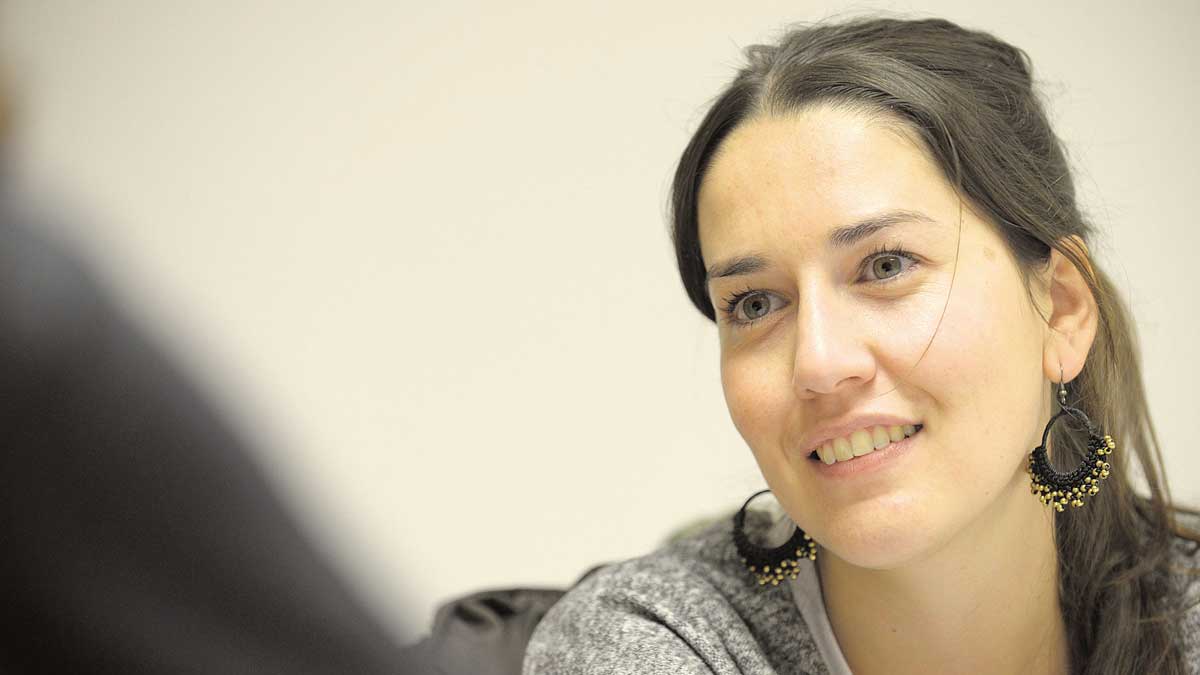 Ana Marcello, candidata de Podemos al Congreso por la provincia leonesa. | MAURICIO PEÑA