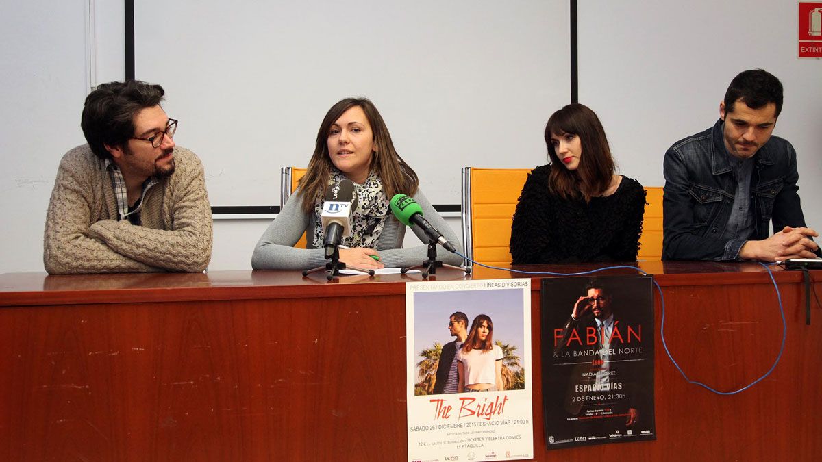 Fabíán, Marta Mejías, Myriam Gutiérrez y Aníbal Sánchez, durante la presentación de los conciertos de Navidad. | CÉSAR