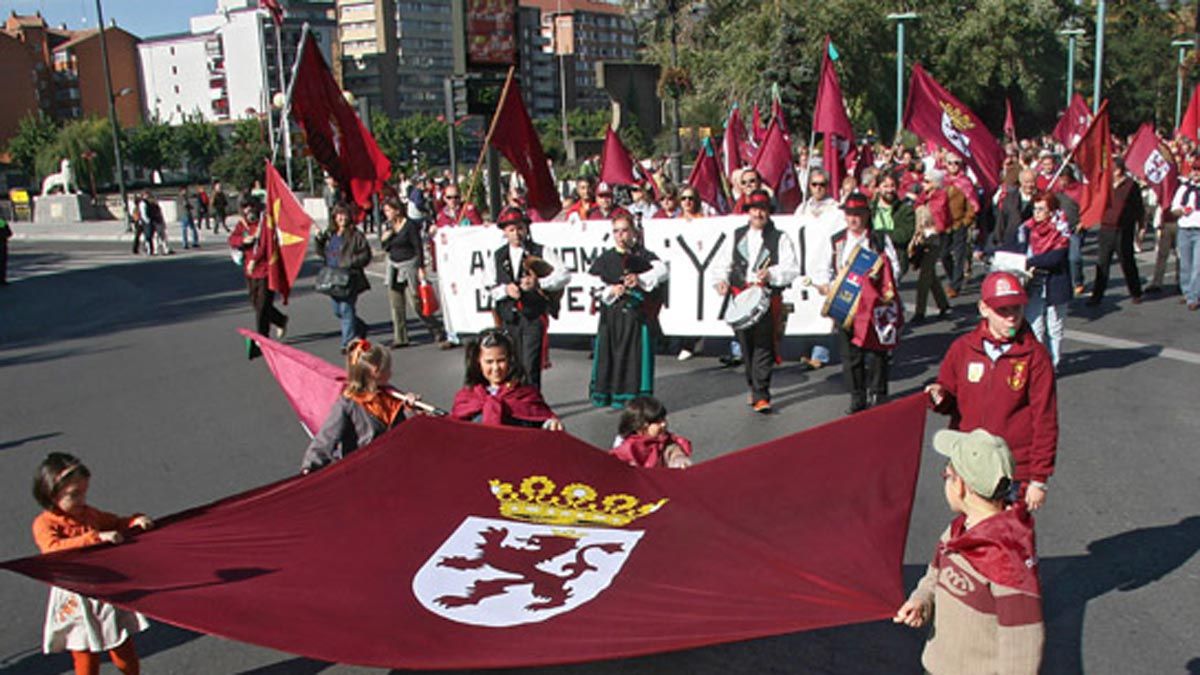 Imagen de archivo de una manifestación leonesista.