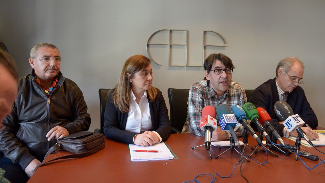 Juan Pedro Martínez, Carmen Sáenz de Miera, Gonzalo Díez Piñala y Rafael Pizarro, en la Fele. | MAURICIO PEÑA