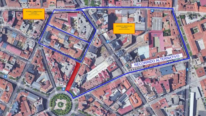 Desvío del tráfico en la fase 1. Desvío del tráfico en la fase 1.