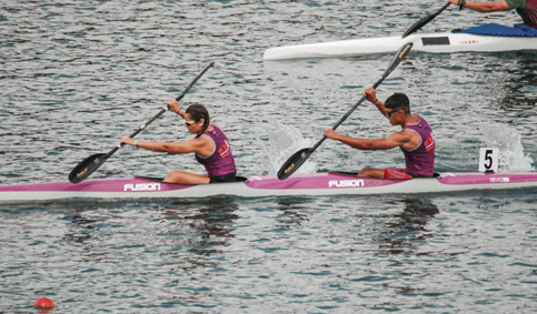 Imagen de Alejandro Gutiérrez y Celia Llera durante la competición | ALEJANDRO GUTIÉRREZ