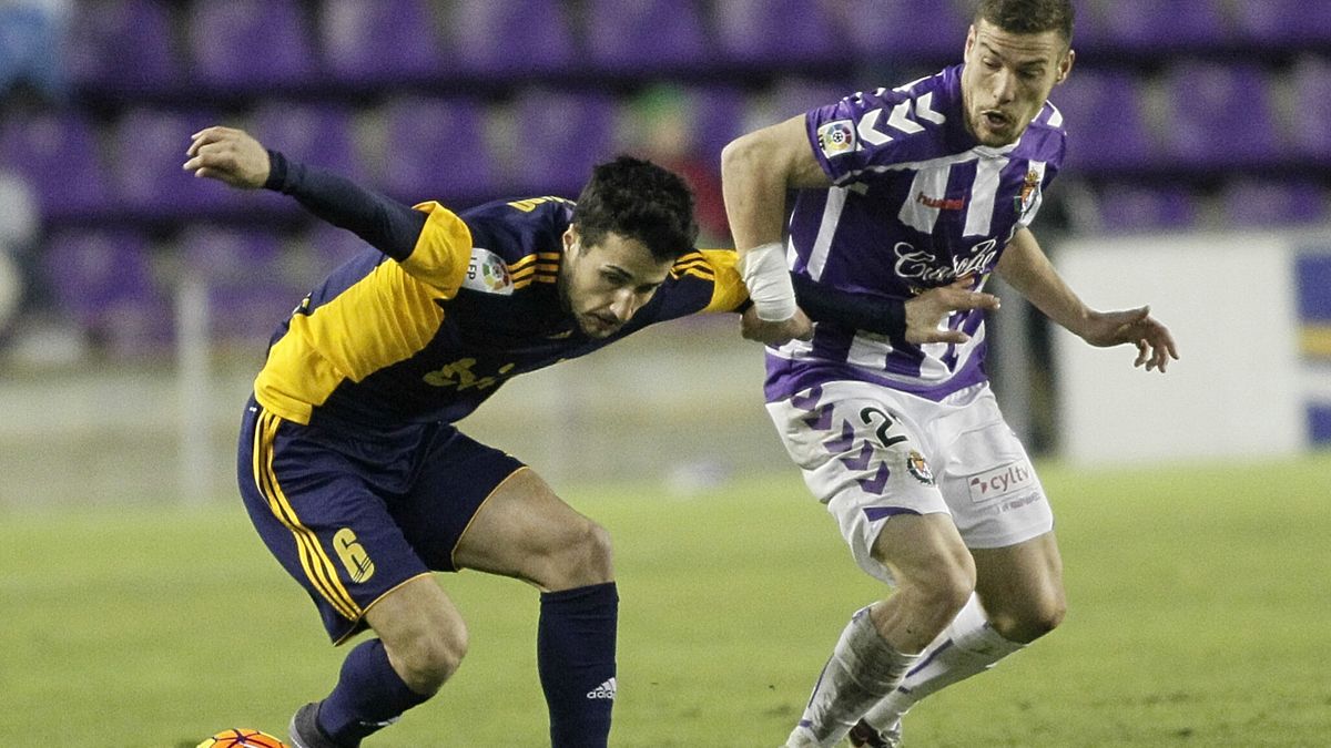 Antón, durante el partido de la primera vuelta en El Toralín. | CÉSAR SÁNCHEZ