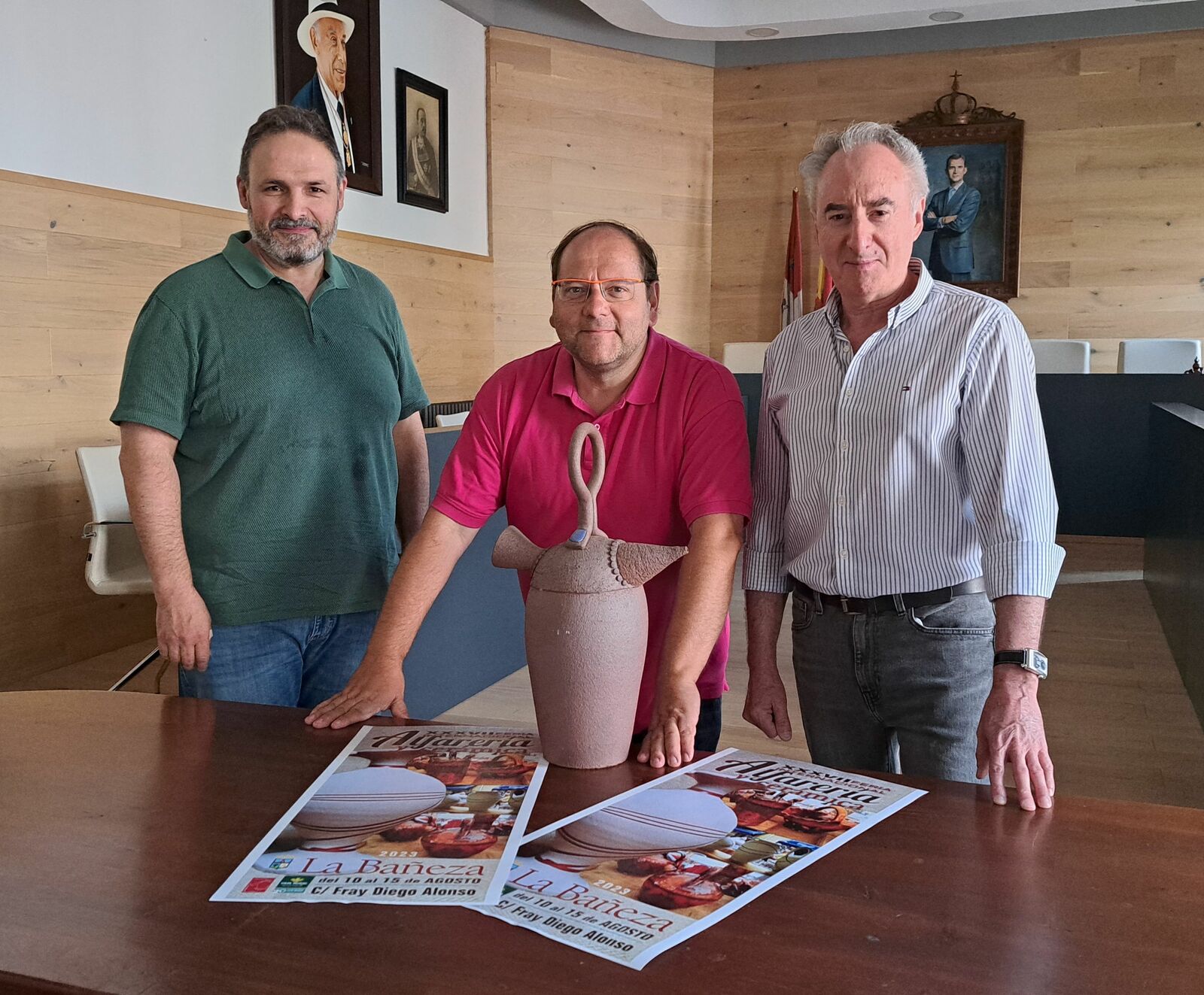 José Luis del Riego, Javier Carrera y Miguel Ángel González García. | L.N.C.