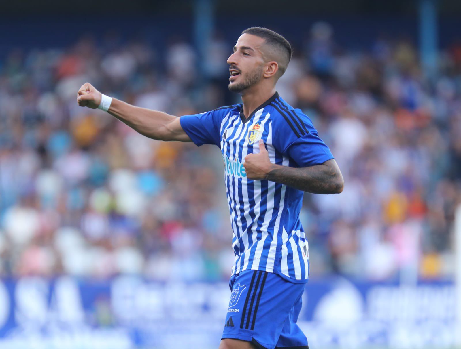 Ernesto celebrando su primer gol como blanquiazul | SDP