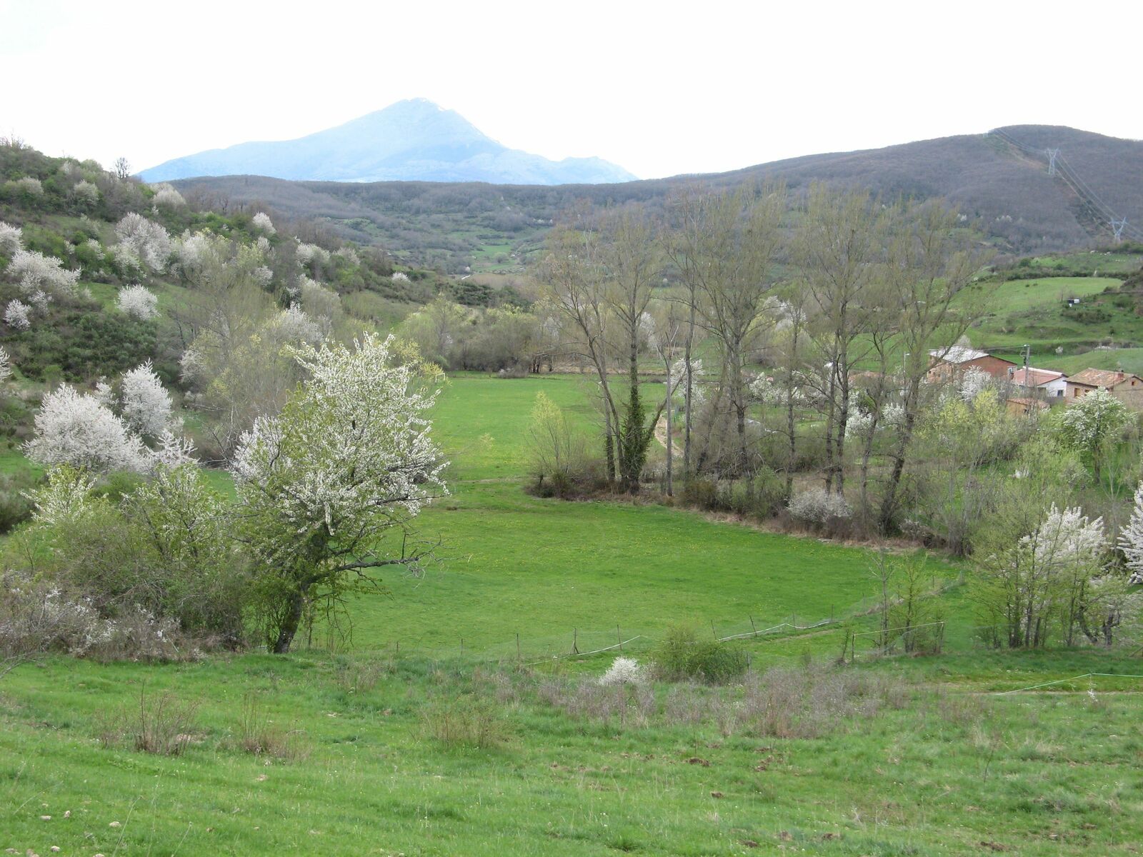 Villacorta en primavera, con Peñacorada al fondo. | L.N.C.