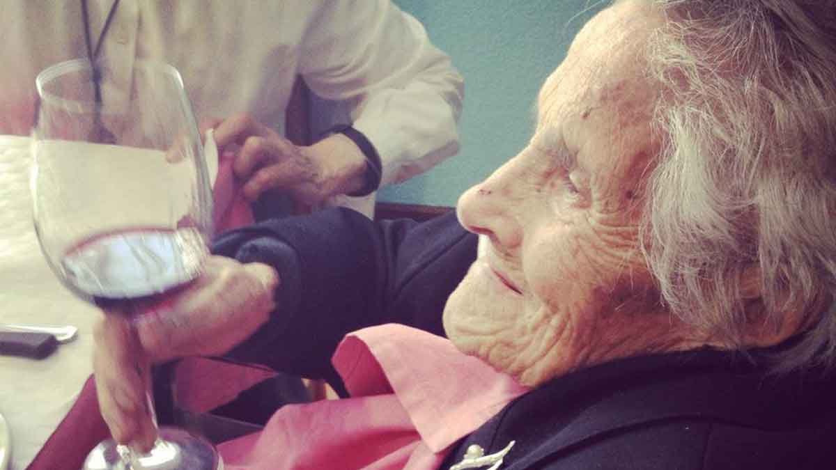 La palentina Claudia Martín en su cumpleaños. Había cumplido 110 años el pasado mes de octubre. | SUSANA MARTÍN