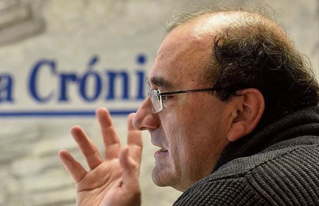 Antonio Turiel en la sede de La Nueva Crónica.