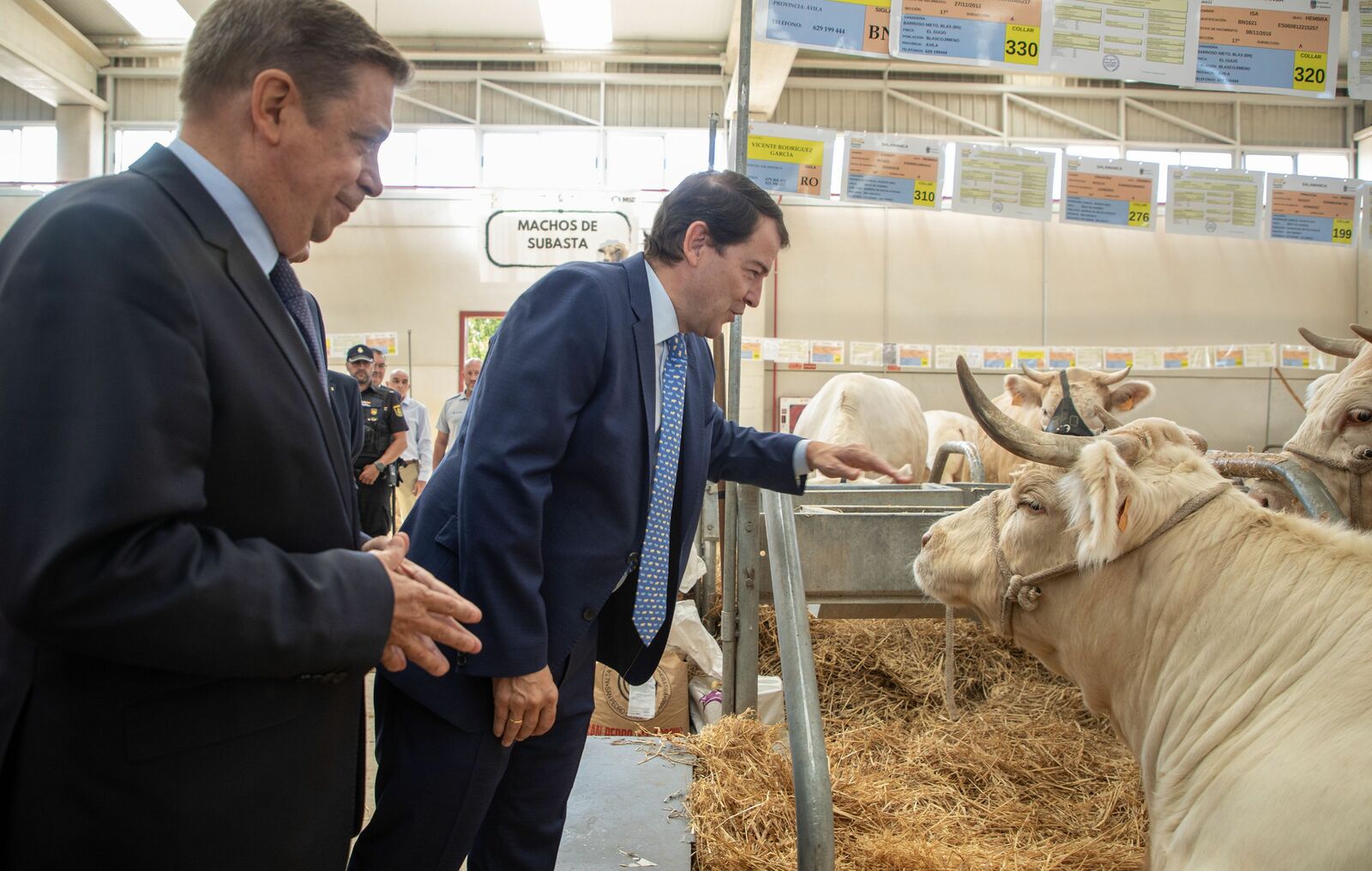 El ministro de Agricultura en funciones, Luis Planas, y Alfonso Fernández Mañueco en 'Salamaq23'. | ICAL