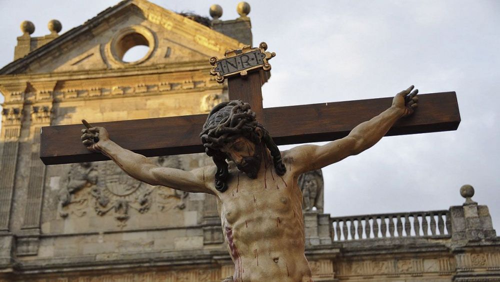 Una de las tallas que procesiona durante la Semana Santa de la localidad de Sahagún. | FB MUSEO SEMANA SANTA DE SAHAGÚN