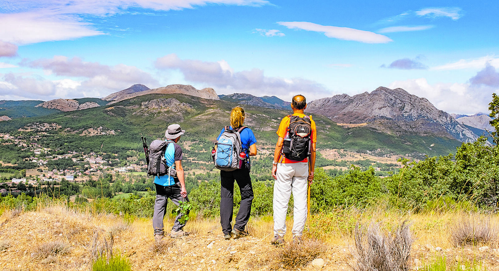 Desde el rellano en la subida vista de las montañas y La Vecilla. | VICENTE GARCÍA