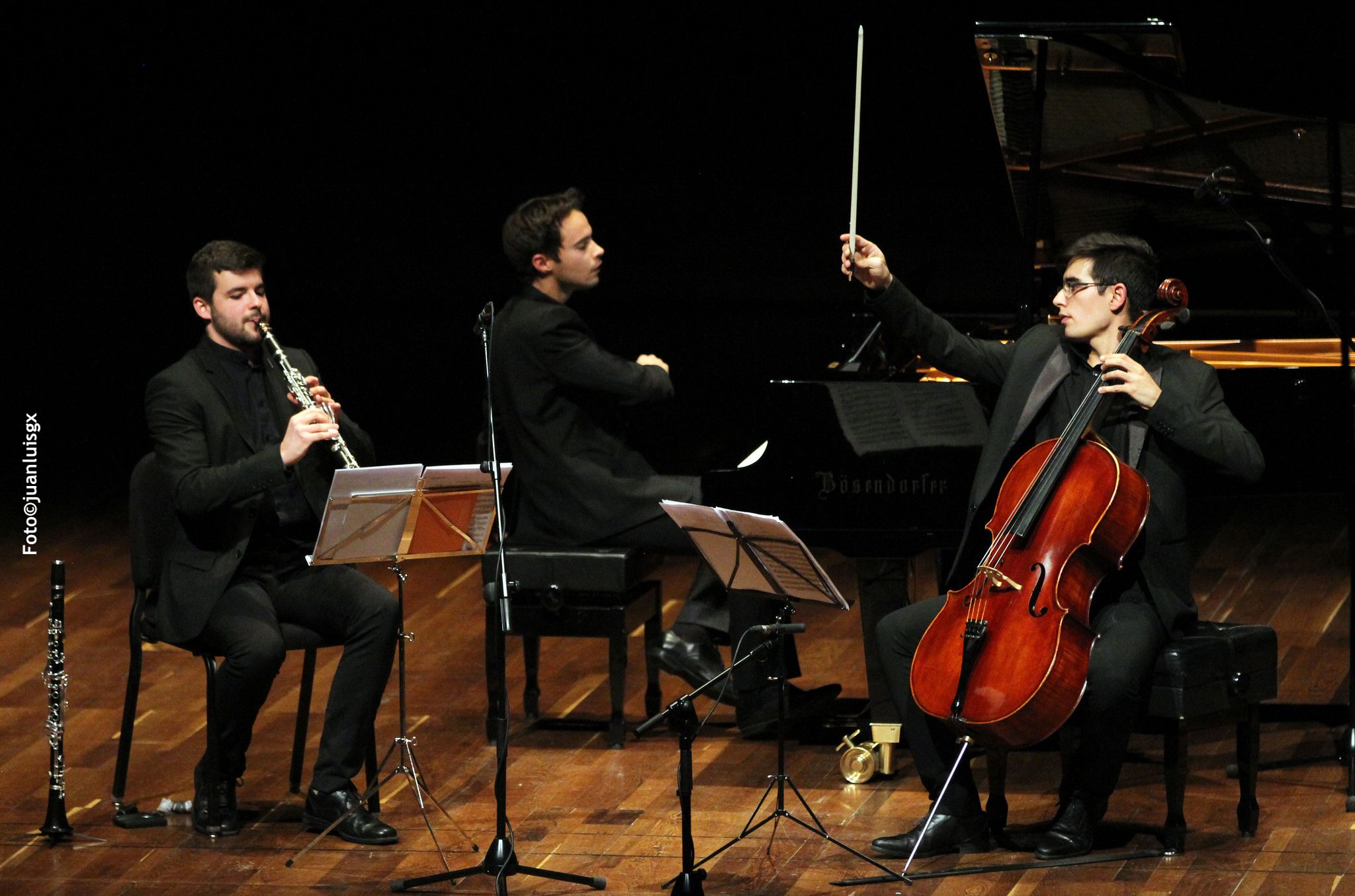 Ferran Arbona Lluch, David Martín Gutiérrez y David Johnson Huidobro forman el Trío Schola. | JUAN LUIS GARCÍA