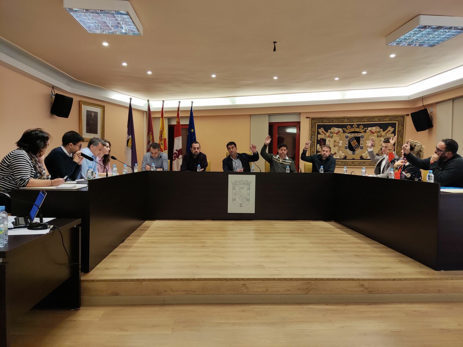 Un instante del pleno ordinario de este martes de Valencia de Don Juan. | A. RODRÍGUEZ