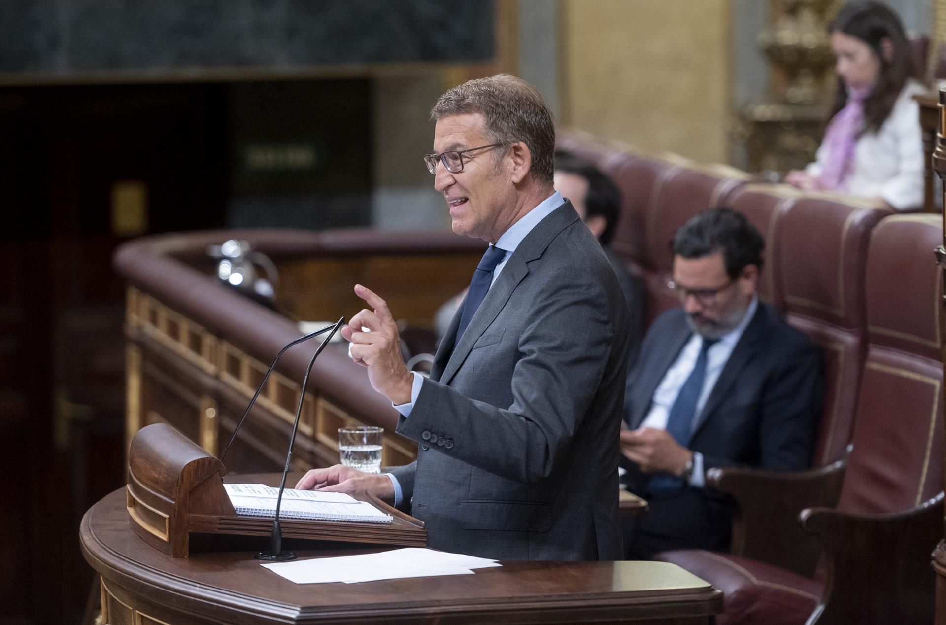 Alberto Núñez Feijóo en el Congreso de los Diputados. | EP