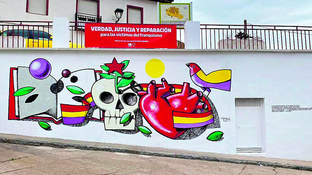 Inconfundible obra de Manuel Sierra en Castronuño que fue borrada a plena luz del día por el teniente de alcalde y dos señoras. | L.N.C.