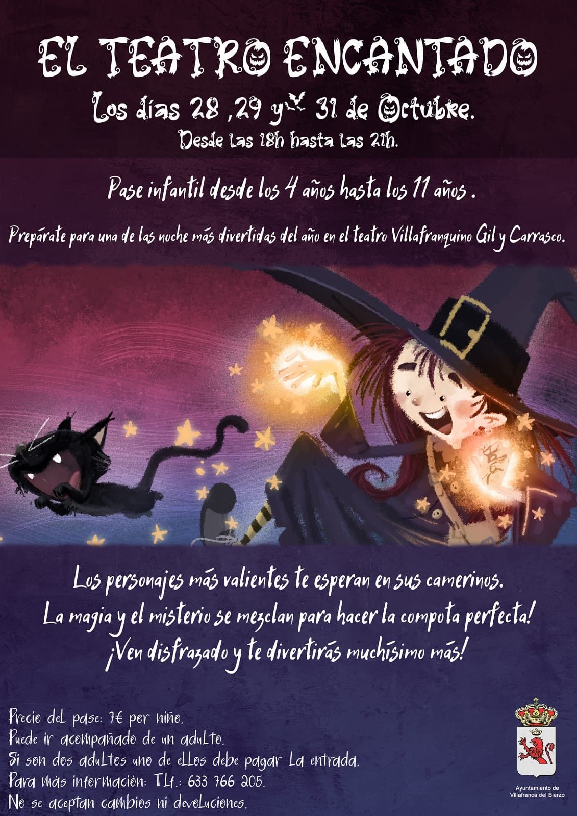 Cartel del 'teatro encantado' infantil, que tendrá lugar en Villafranca.