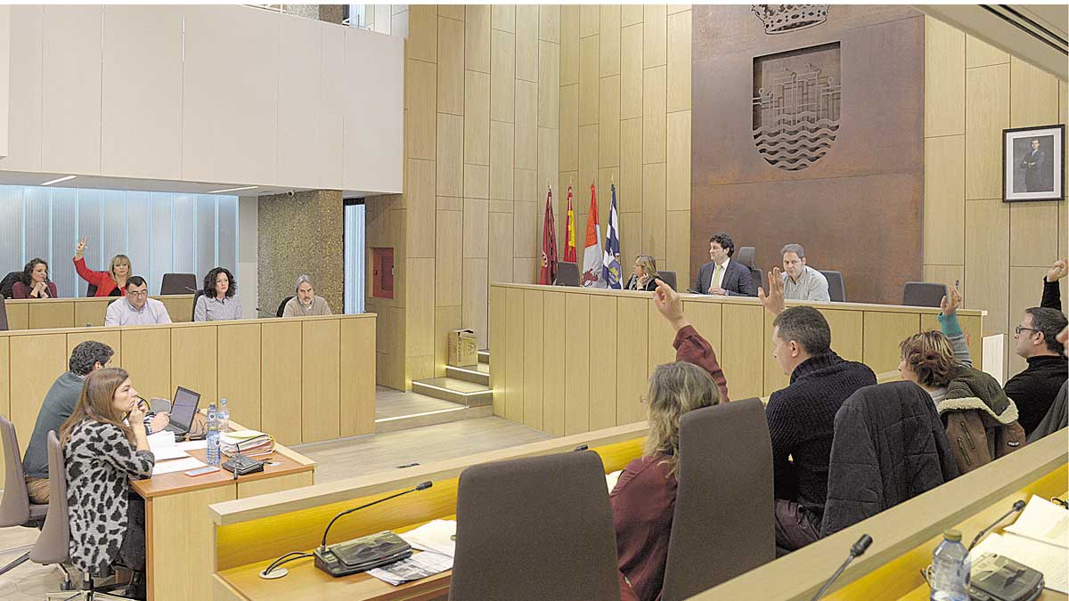 Momento en el que se votó en el pleno la moción de Izquierda Unida sobre Serfunle. | MAURICIO PEÑA