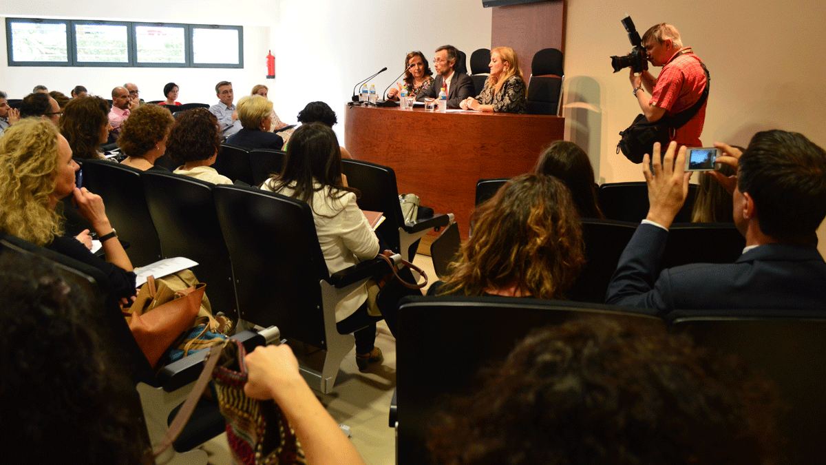 Junta de gobierno del Colegio de Abogados: Javier Barrio, Soledad Álvarez, Ángel Suárez y Gerardo Manuel Sanz. | L. N. C.