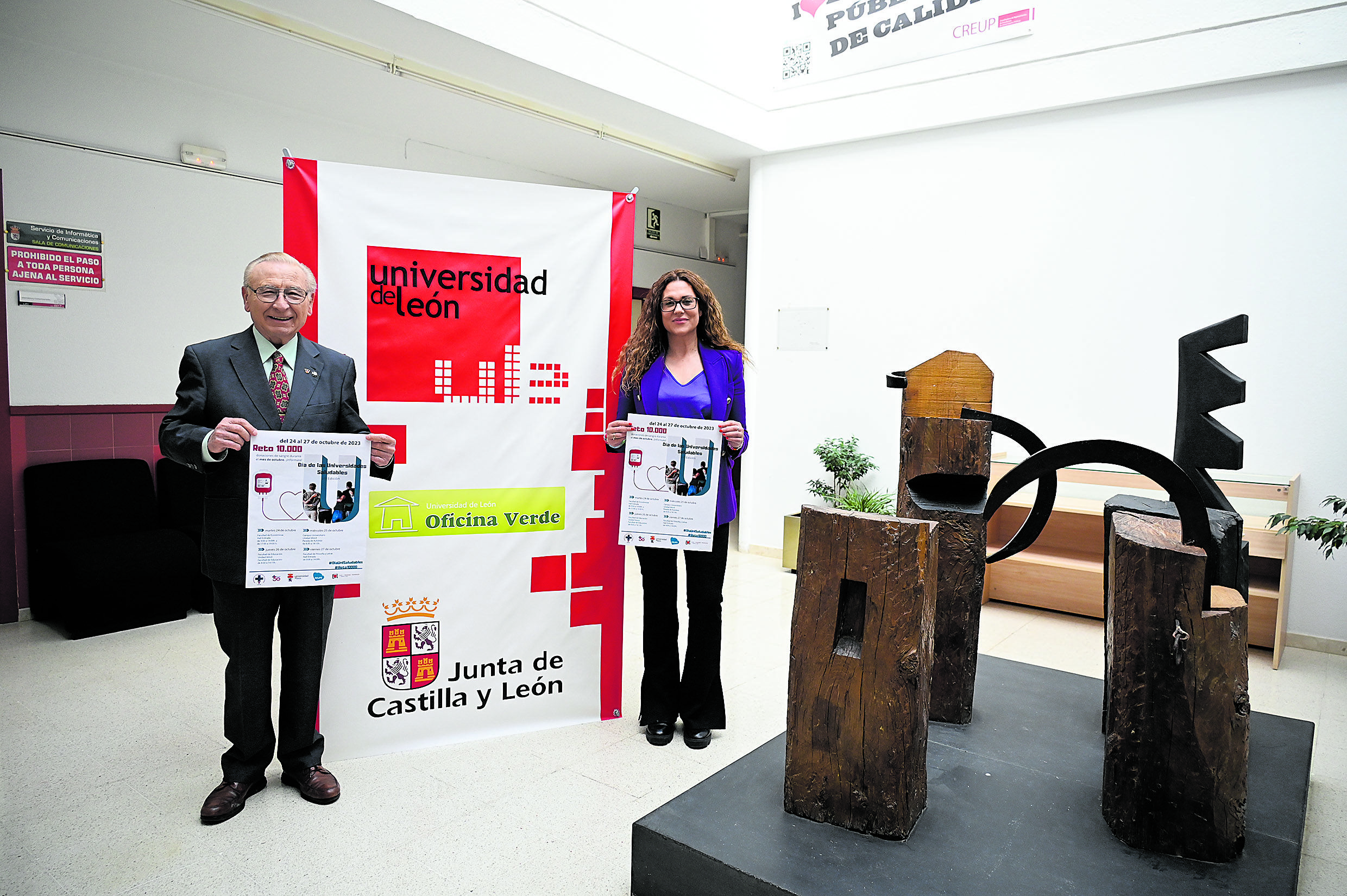 Presentación de la Semana del Donante Universitario en León. | SAÚL ARÉN