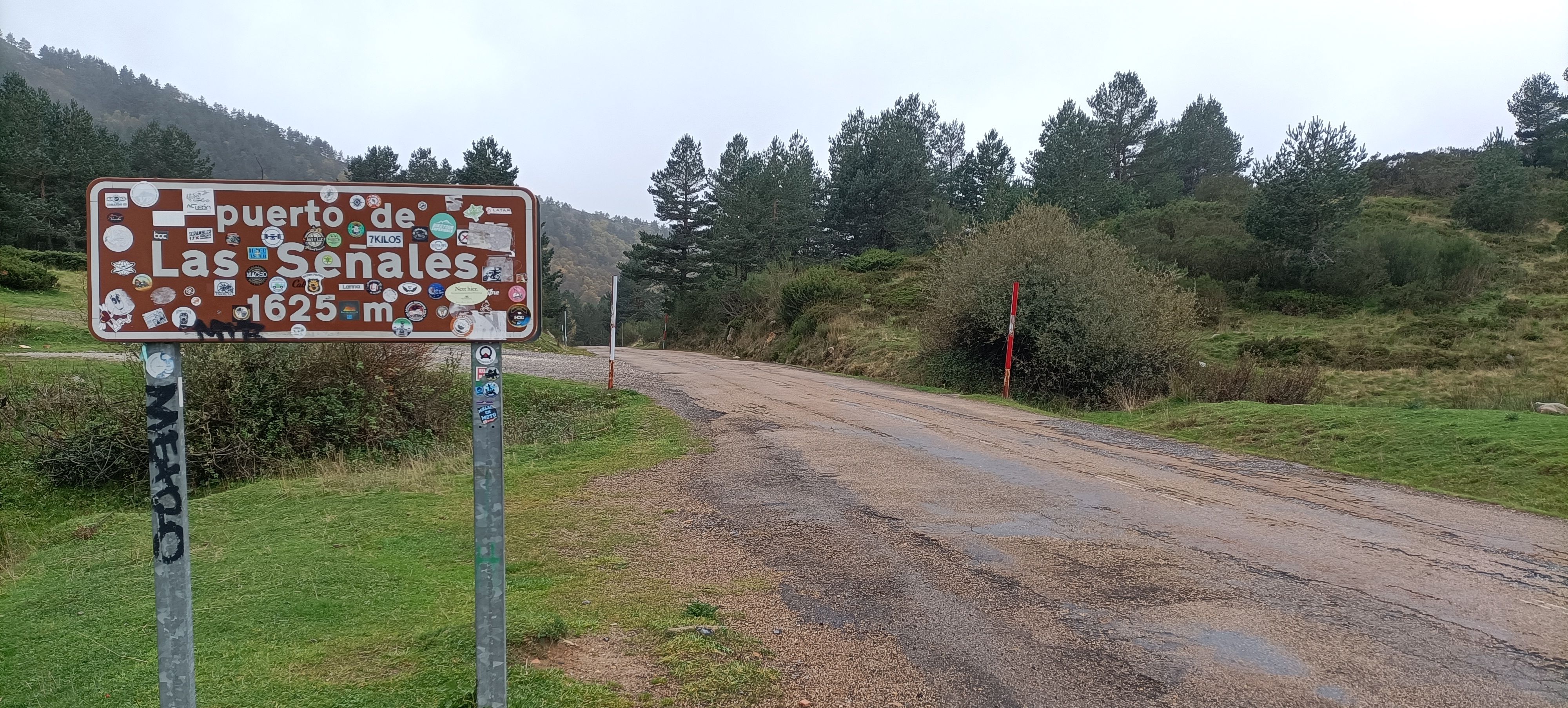 Estado de la carretera en el Puerto de las Señales.