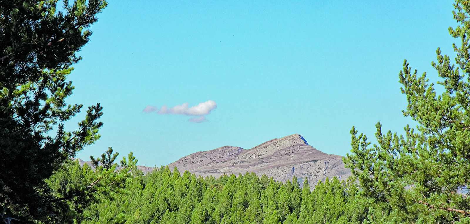 El pico Polvoredo desde la ruta. | VICENTE GARCÍA