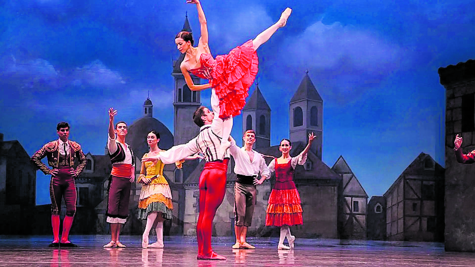 Un momento de la representación de ‘Don Quixote’ por el Royal Ballet. | L.N.C.