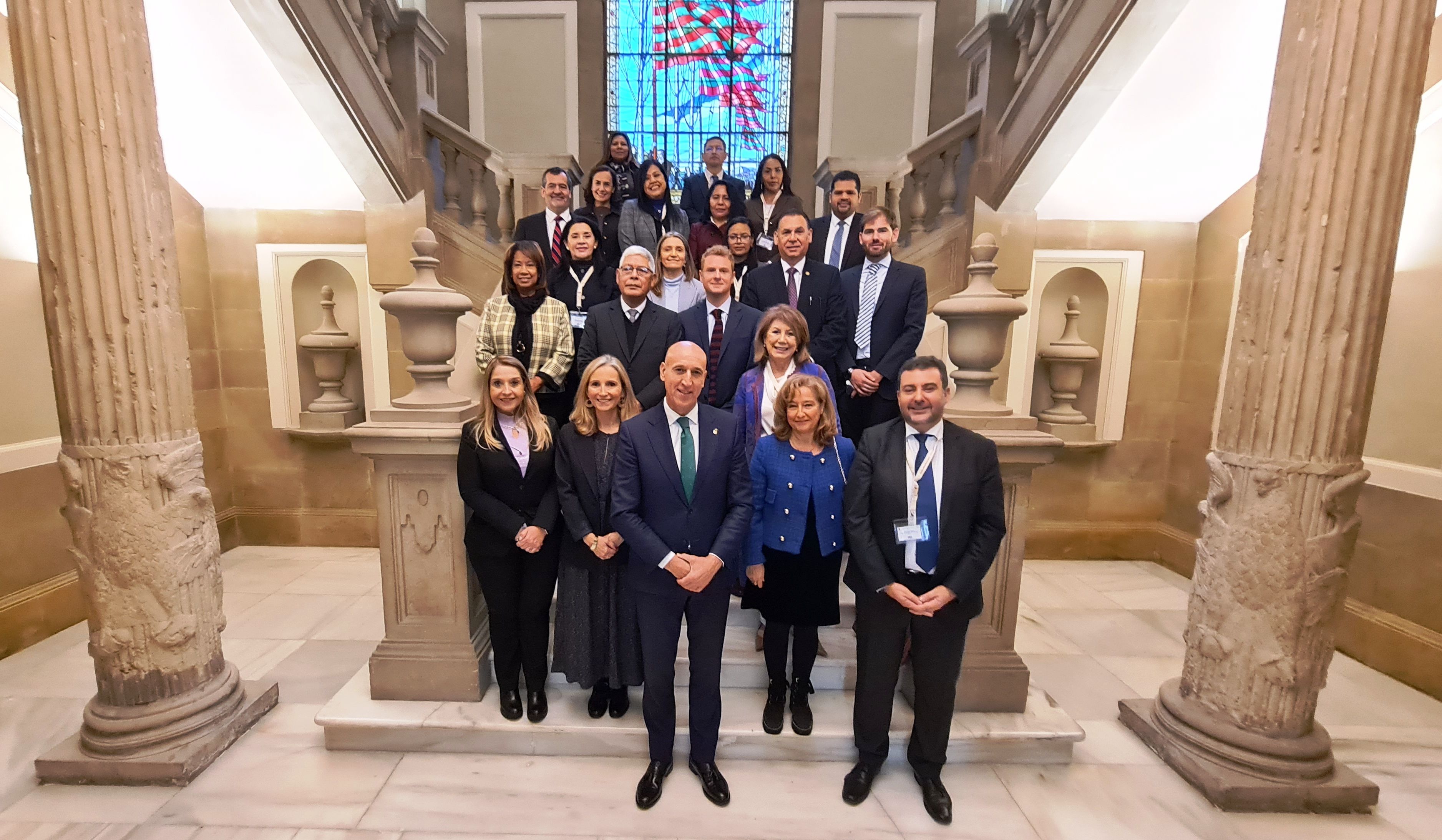  El alcalde de León, José Antonio Diez, recibió a una representación de los participantes. | L.N.C.