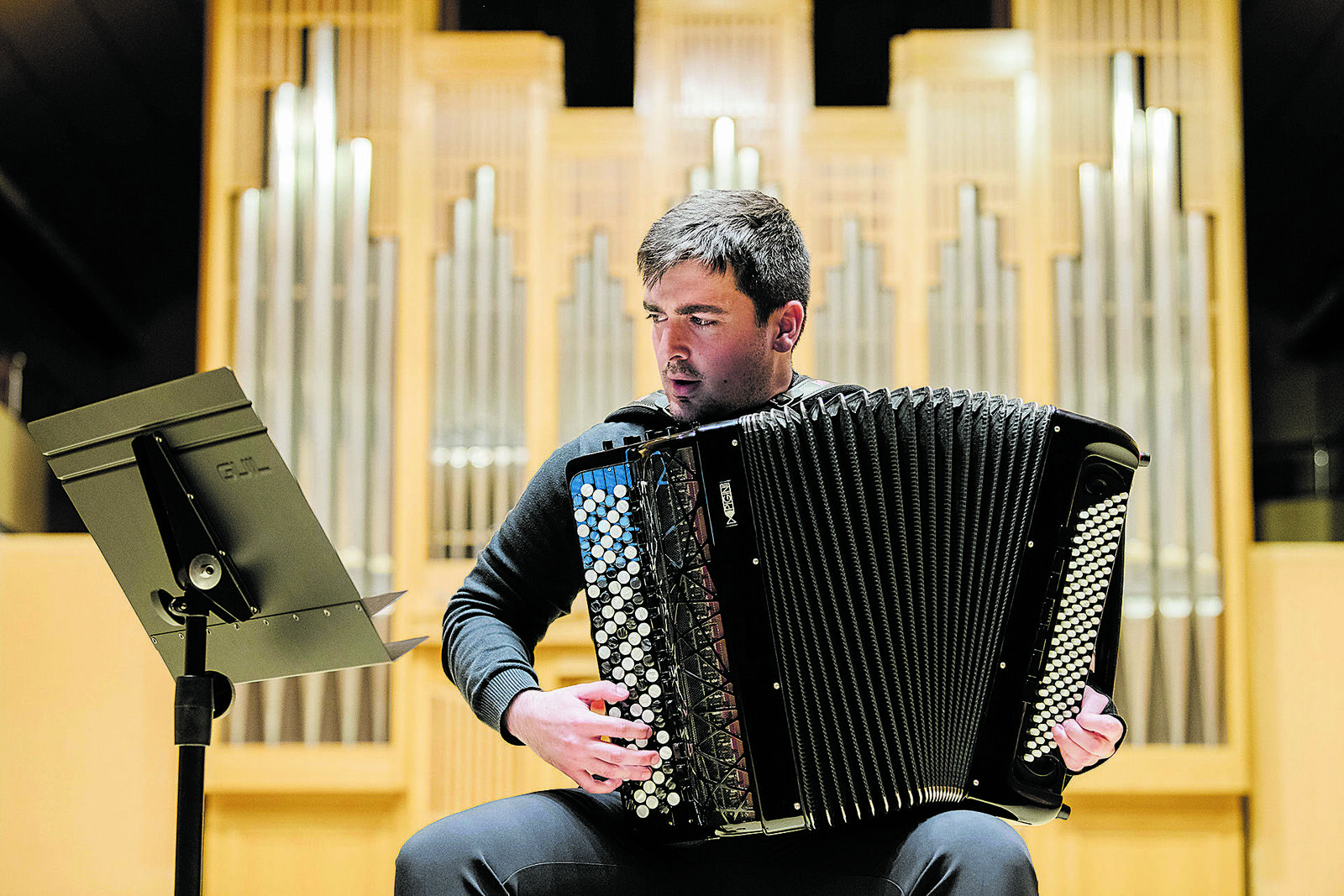 El acordeonista Juan Matías.